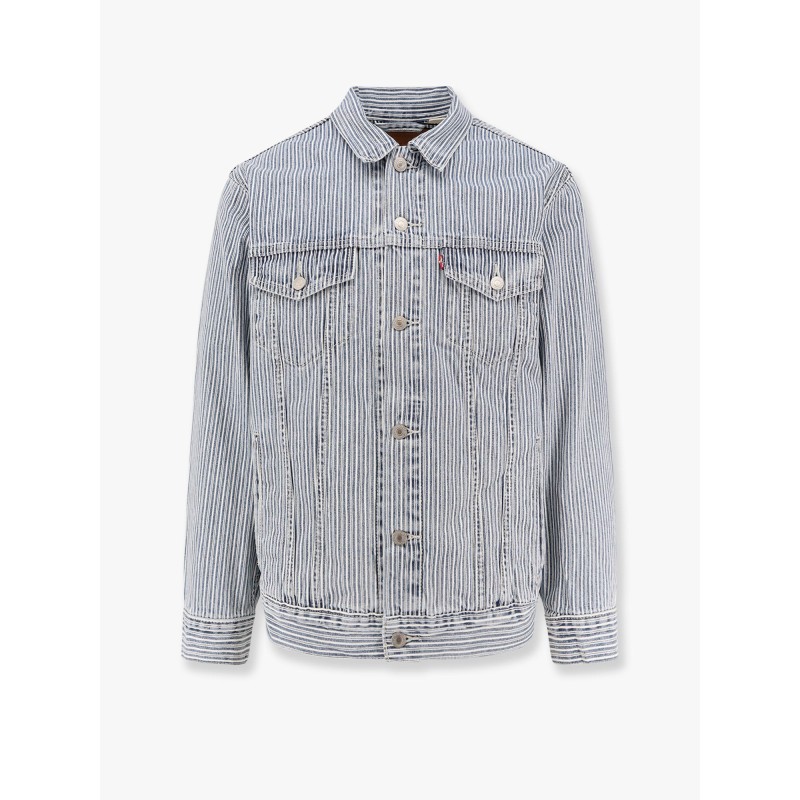 Relaxed striped cotton jacket