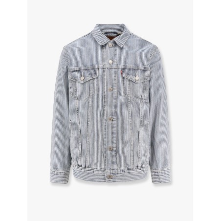 Relaxed striped cotton jacket
