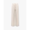Flared virgin wool and silk trouser
