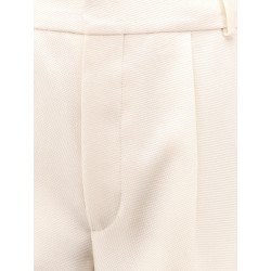 Flared virgin wool and silk trouser