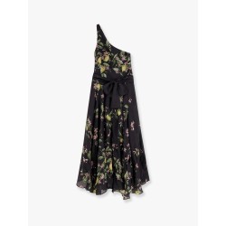 Sterlizia ramie long dress with multicolor print