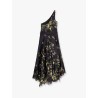 Sterlizia ramie long dress with multicolor print