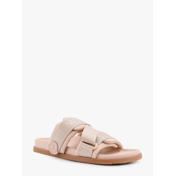 Mon summer leather sandals with nylon details