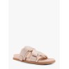Mon summer leather sandals with nylon details