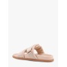 Mon summer leather sandals with nylon details