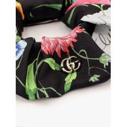 Silk scrunchie with iconic floral print