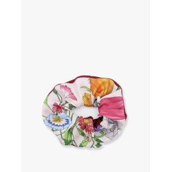 Silk scrunchie with iconic floral print