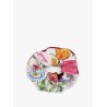 Silk scrunchie with iconic floral print