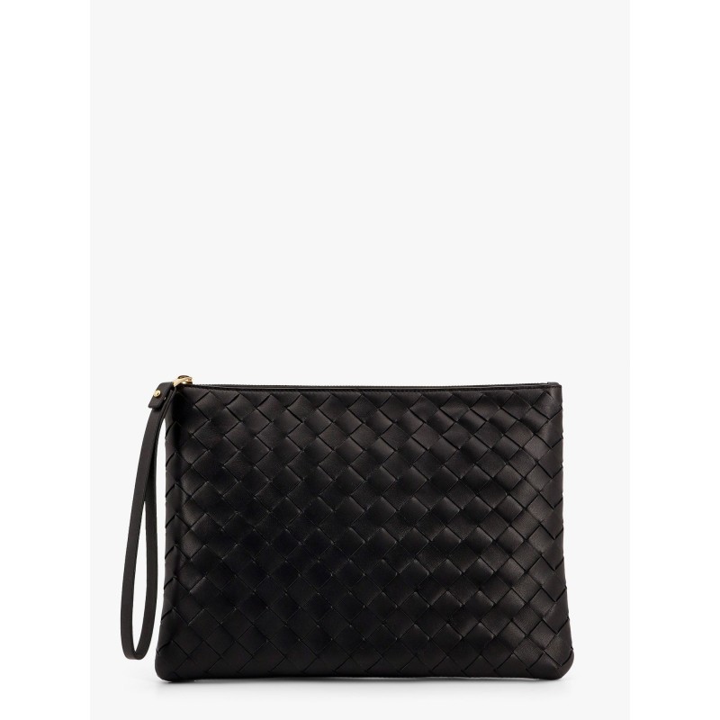 Intrecciato leather pouch