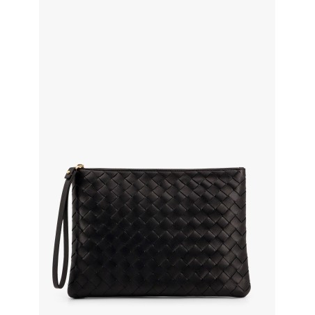 Intrecciato leather pouch