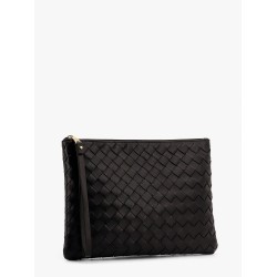 Intrecciato leather pouch