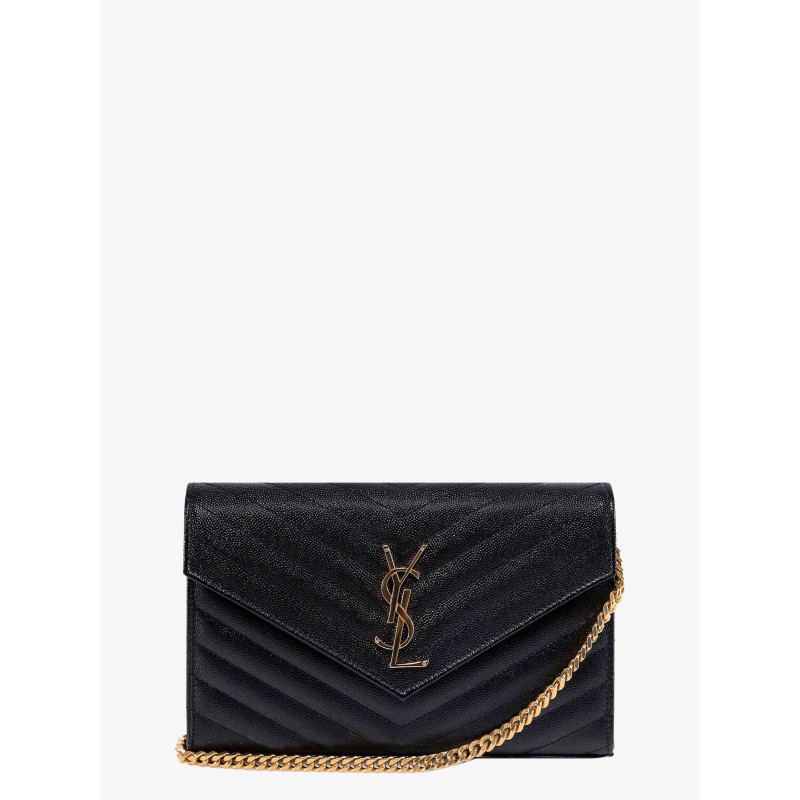 Classic Cassandre leather clutch with iconic chevron stitching