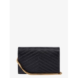 Classic Cassandre leather clutch with iconic chevron stitching