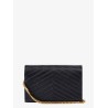 Classic Cassandre leather clutch with iconic chevron stitching