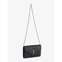 Classic Cassandre leather clutch with iconic chevron stitching