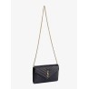 Classic Cassandre leather clutch with iconic chevron stitching