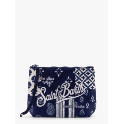 Aline pochette with patch indigo print