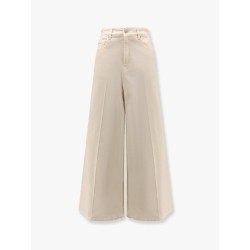 Wide fit stretch denim trouser