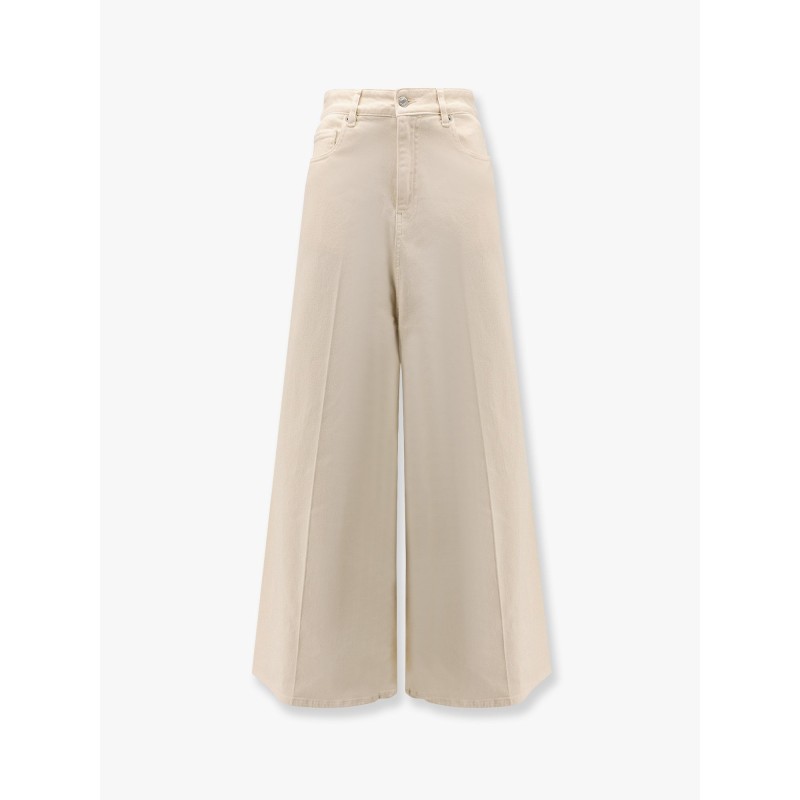 Wide fit stretch denim trouser