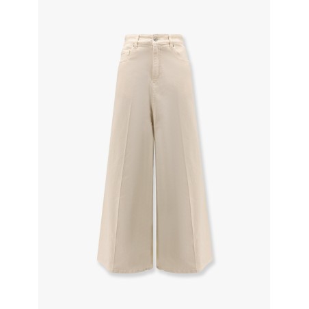 Wide fit stretch denim trouser
