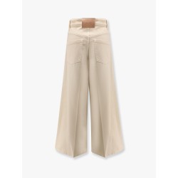 Wide fit stretch denim trouser