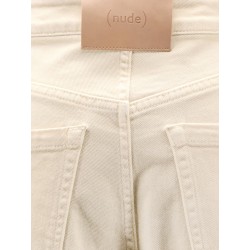 Wide fit stretch denim trouser