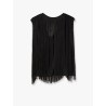 Cotton and viscose top with fringes