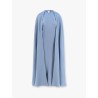 Managua silk long dress with silk cape and metal detail