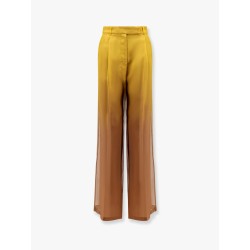Baffo silk trousers with shaded effect