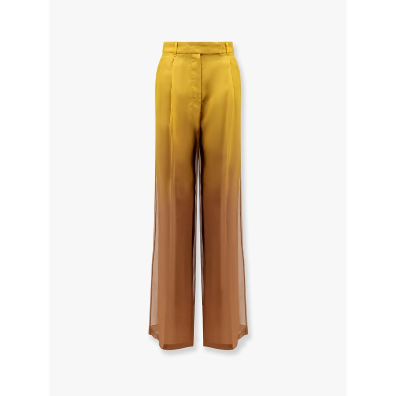 Baffo silk trousers with shaded effect