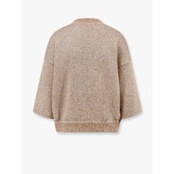 Cardigan with zip and all-over sequins