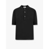 Viscose and cotton knit polo shirt