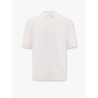 Viscose and cotton knit polo shirt