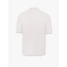 Viscose and cotton knit polo shirt