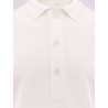 Viscose and cotton knit polo shirt