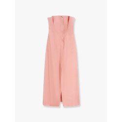 Satin long dress with bustier
