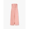 Satin long dress with bustier
