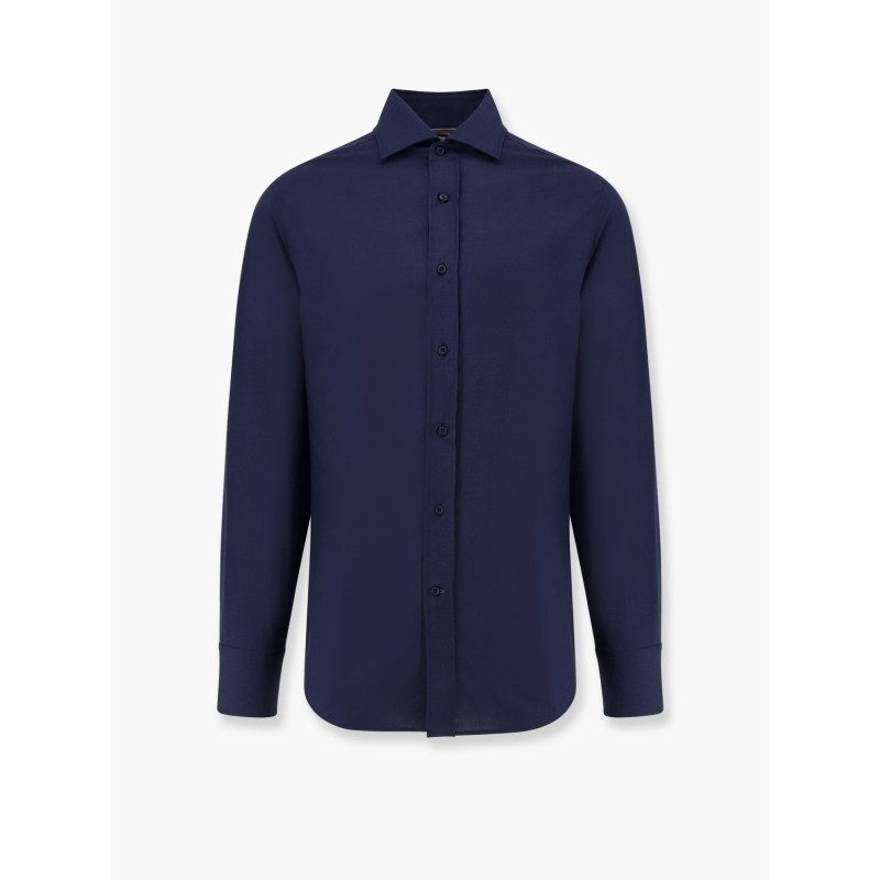 Slim fit virgin wool shirt