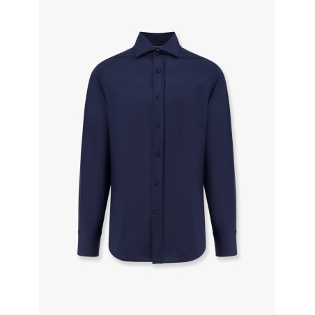 Slim fit virgin wool shirt