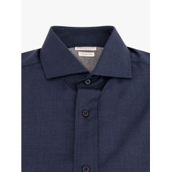 Slim fit virgin wool shirt