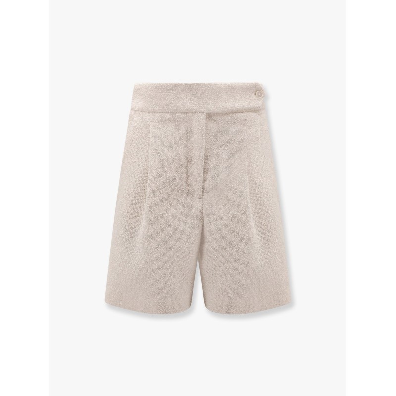 Fabric shorts with lurex effect