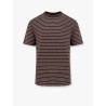 Striped linen stretch jersey t-shirt