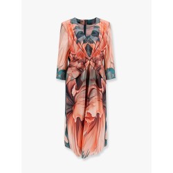 Silk dress with floral print