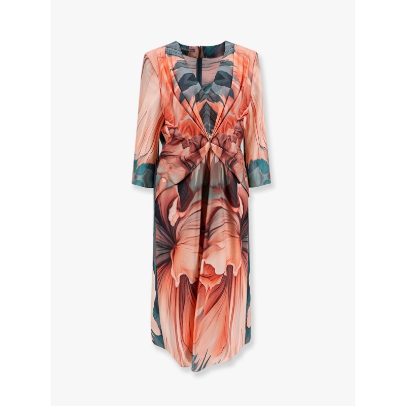 Silk dress with floral print