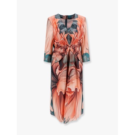 Silk dress with floral print