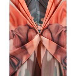 Silk dress with floral print
