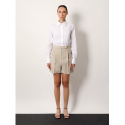 Abisso 1234 max mara sfilata wool shorts with rippled appearance