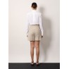 Abisso 1234 max mara sfilata wool shorts with rippled appearance