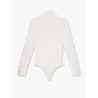 Angora 1234 stretch cotton body shirt with logo embroidery