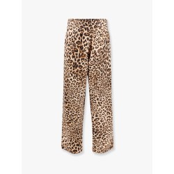 Cotton trouser with animalier print